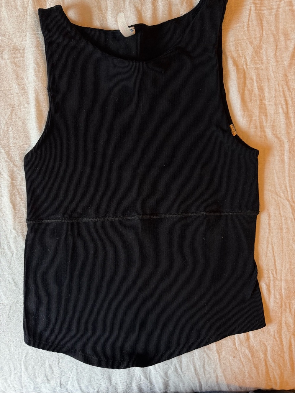 FP Movement by Free People Black Ribbed Cropped Tank